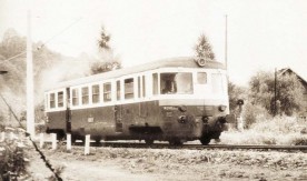 Wagon motorowy M240 Czechosłowackich Kolei Państwowych (ČSD) relacji Muszyna-Plaveč. 15.08.1987...